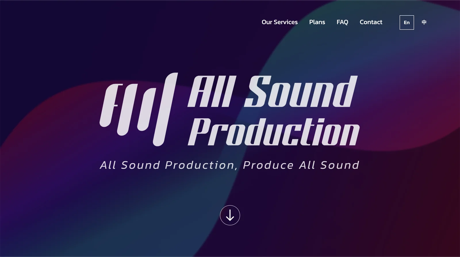 All Sound Production Website | True Digital Innovation
