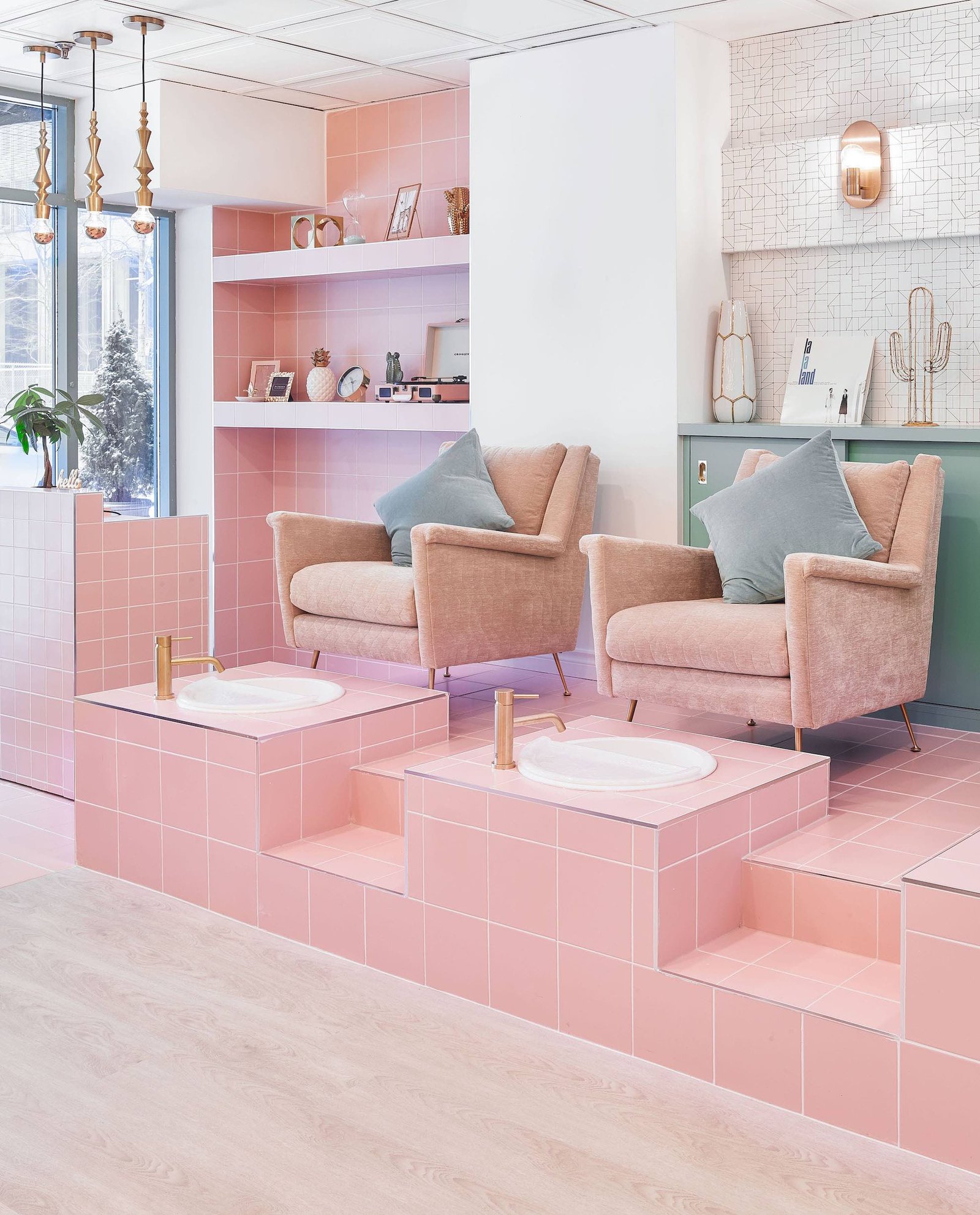 The Cube Nail Lab Blends Minimalist Interior Design with Contemporary Playfulness