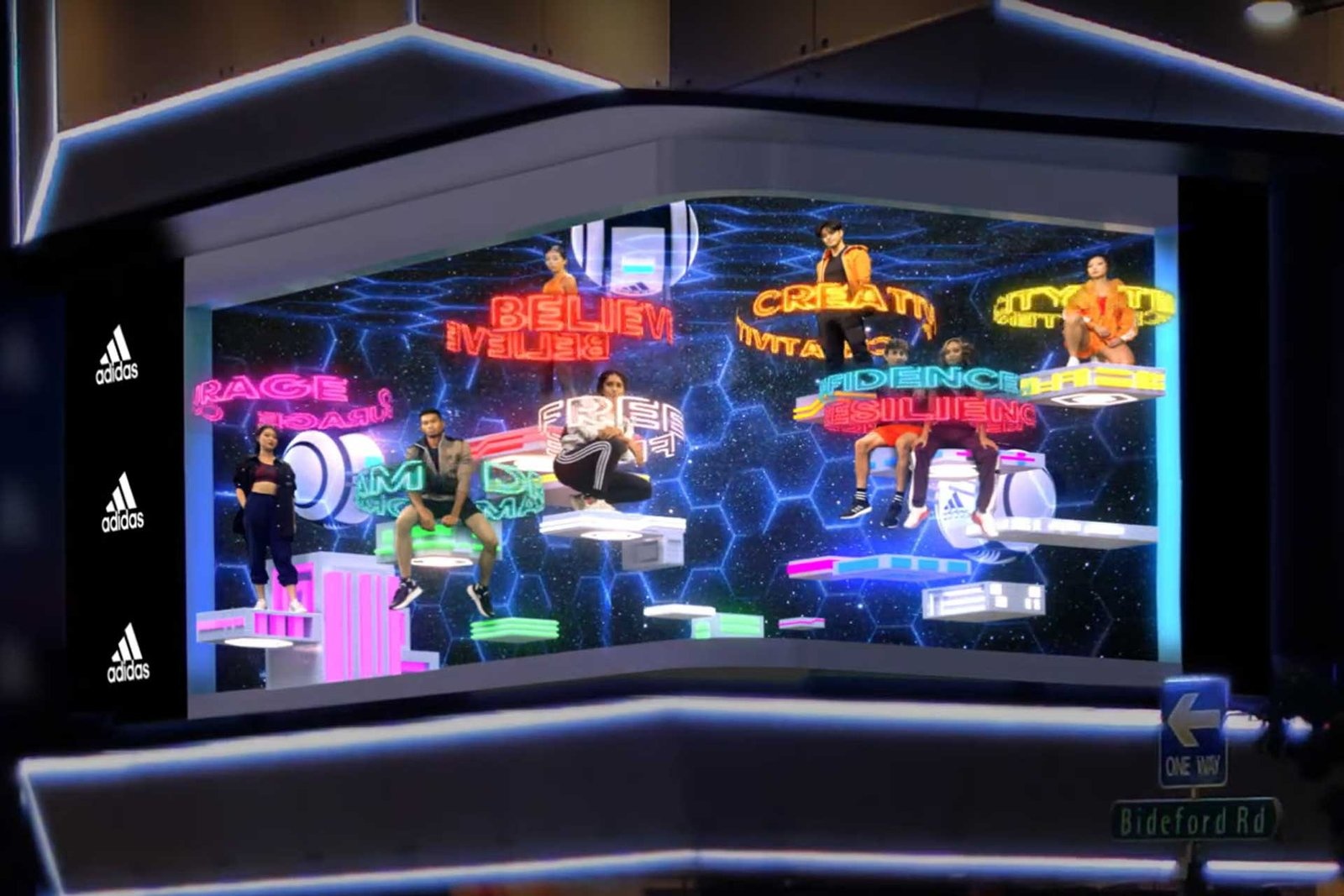 Adidas First-Ever Glasses-Free 3D LED Showcase