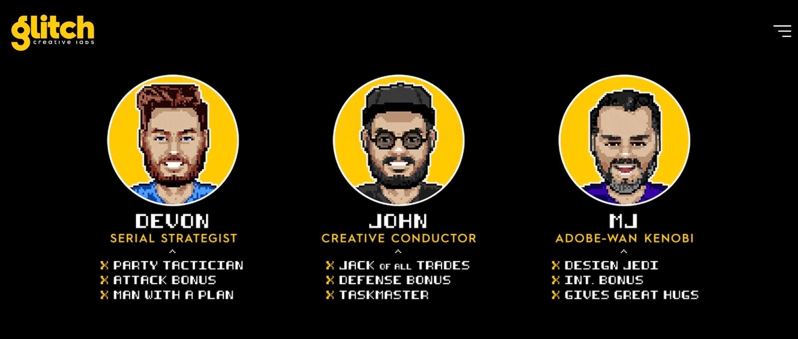Glitch Creative Lab Impresses With Their Game-Inspired Website Design
