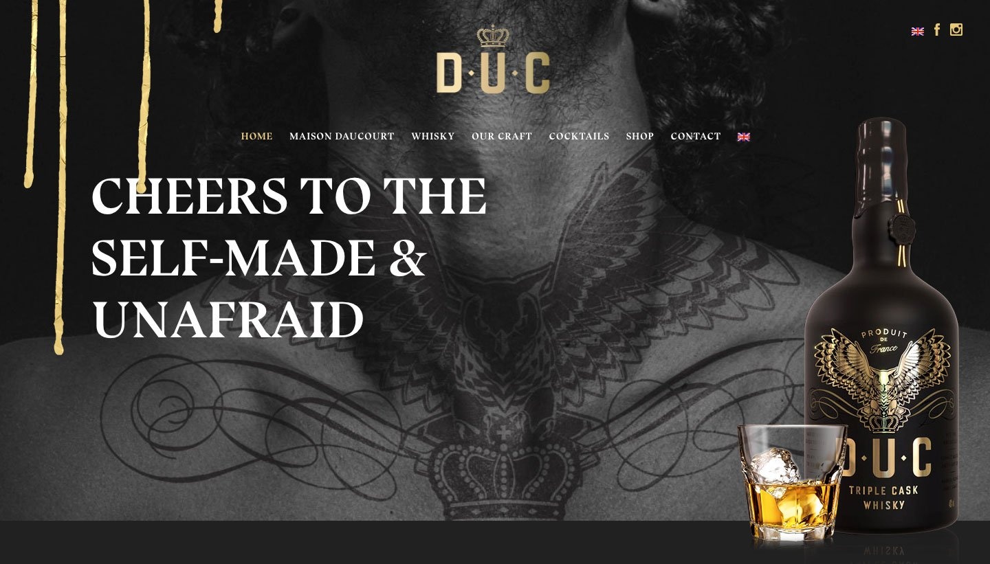 D.U.C Whisky Website | Food & Beverage Website Wins 2018 Vega Digital Awards