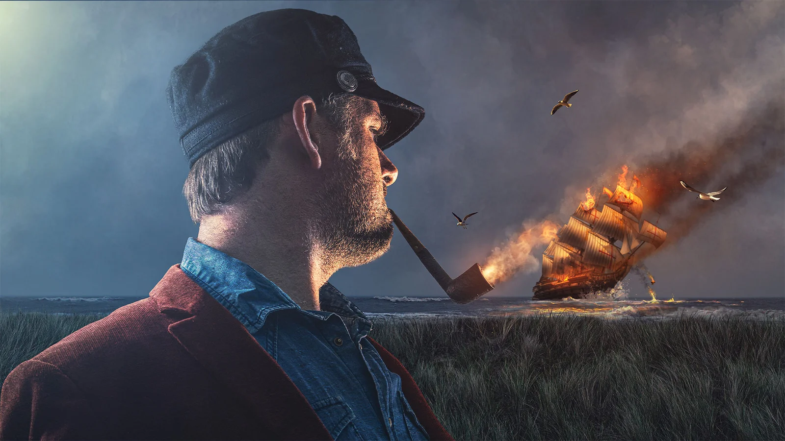 Burning ships from the past | A Visual Metaphor by Angelo van der Klift