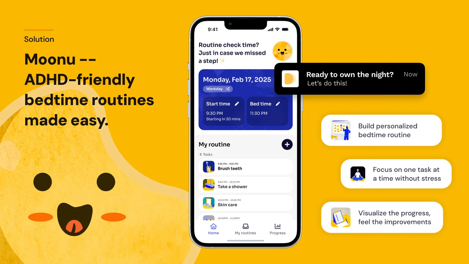 Moonu - Turning bedtime delays into steady progress for ADHD