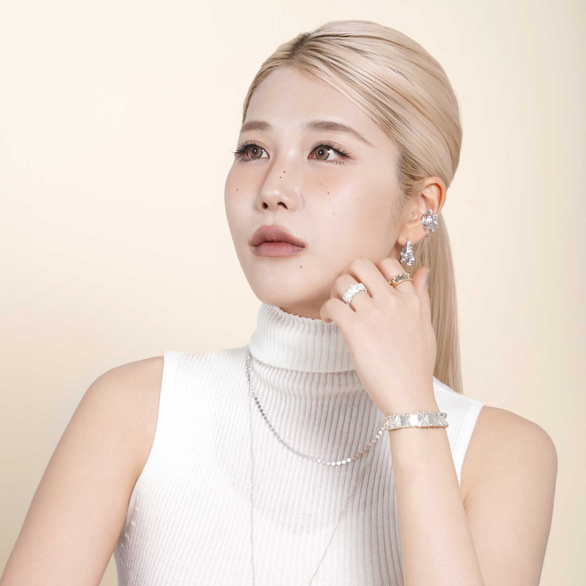 Bion Kim, Founder & Creative Director of Mitsu Noib: Frill Earring — The Unfading Gesture