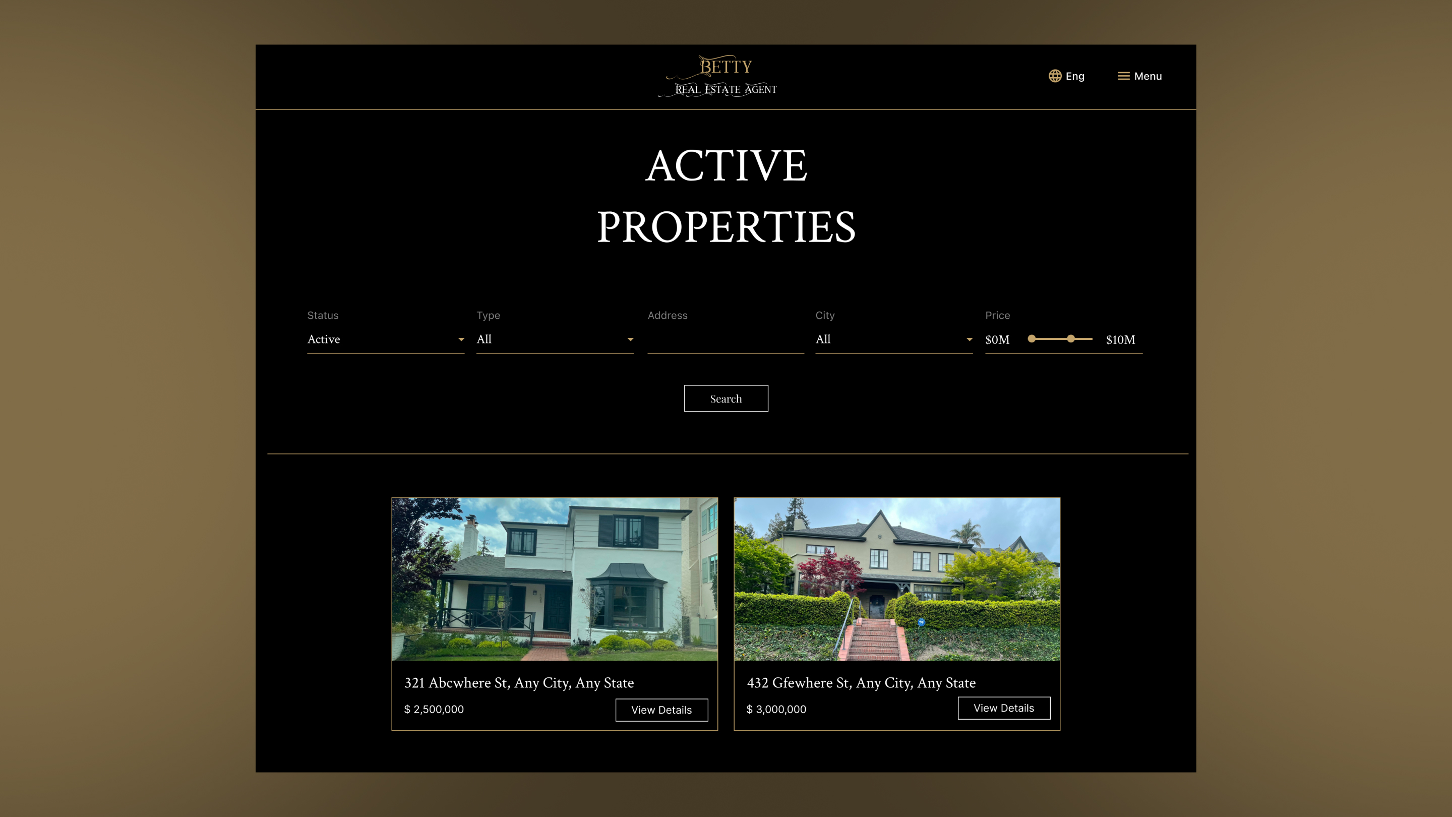 SparksGlo Real Estate Agent Wordpress Website Template