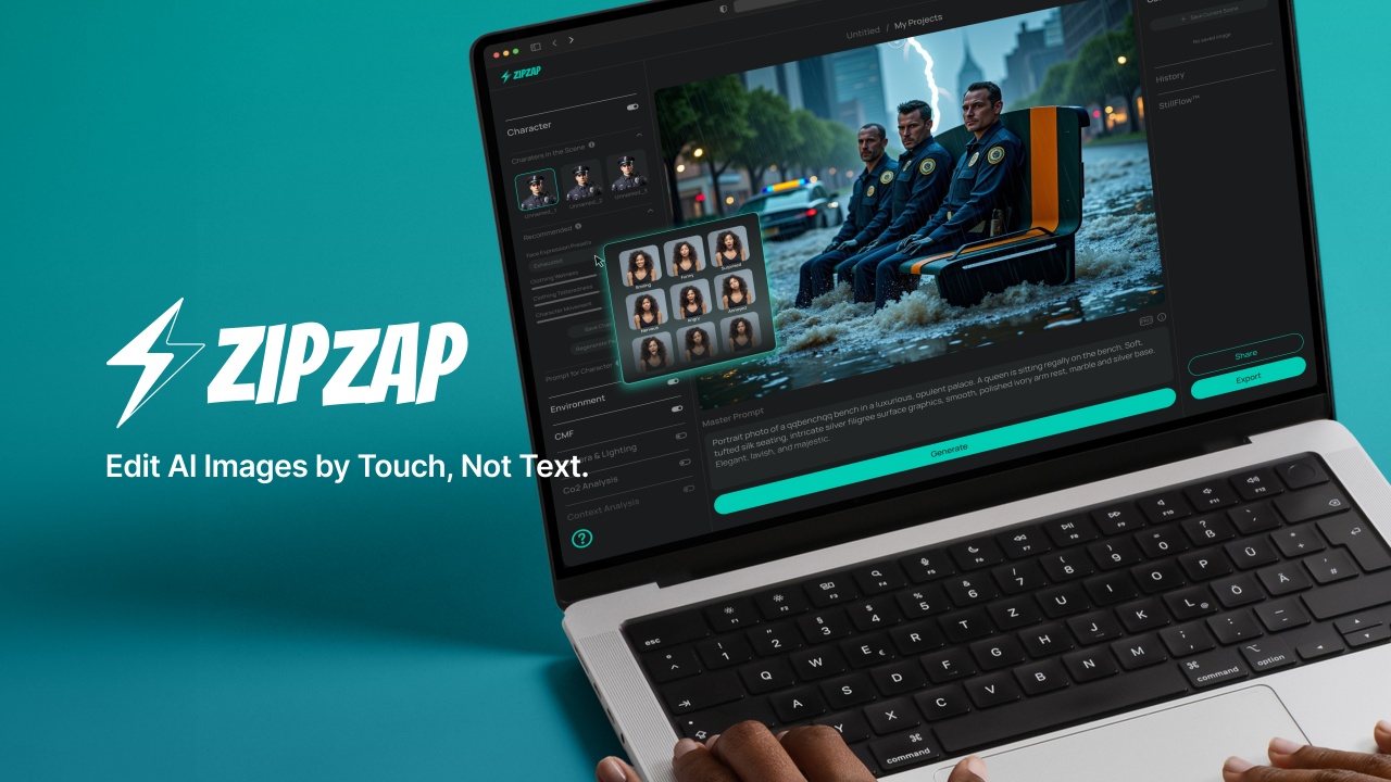 ZipZap: From Prompts to Sliders