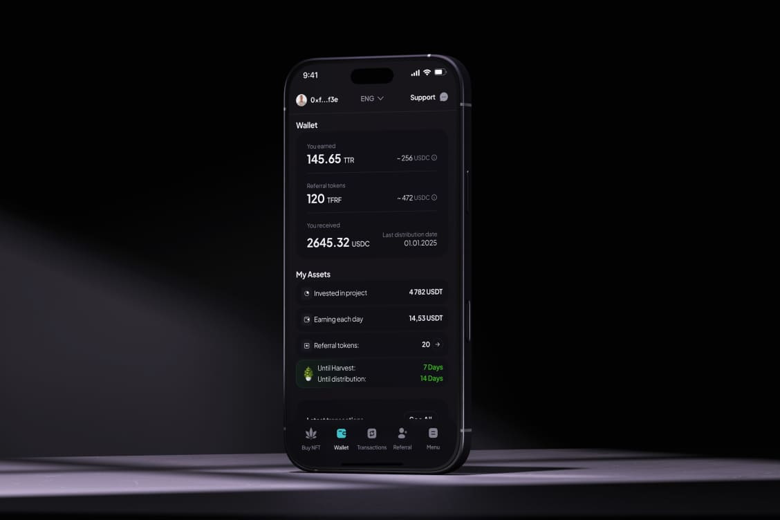 Tetra Farm Investor Dashboard