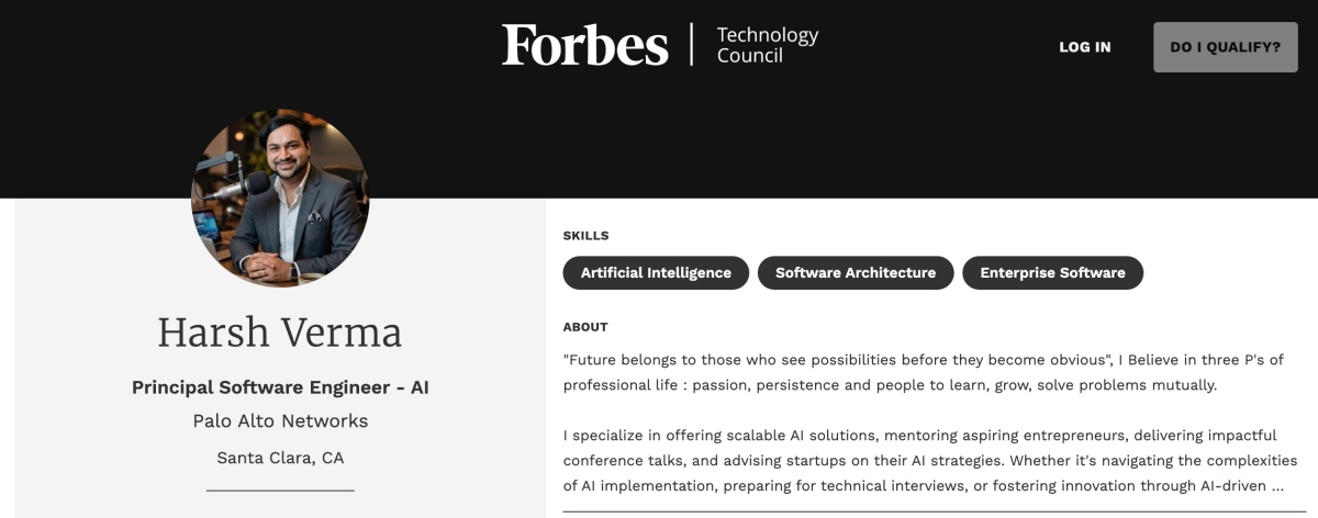 Harsh Verma: Outstanding AI Engineer