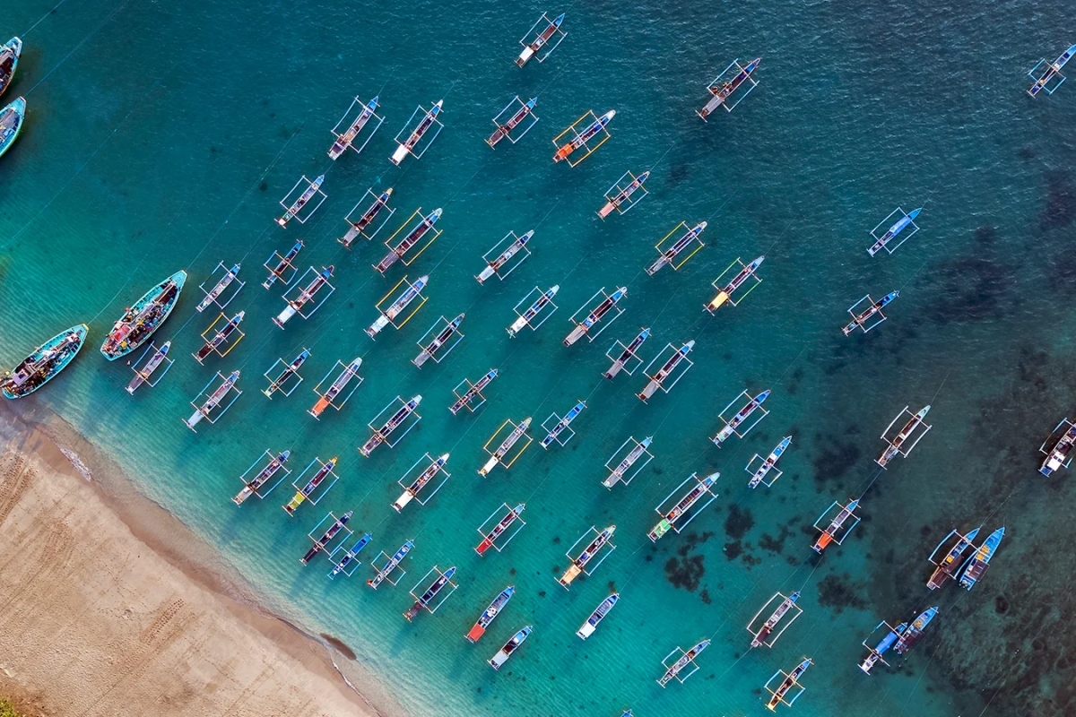 Aerial View of Papuma’s Fishing Fleet