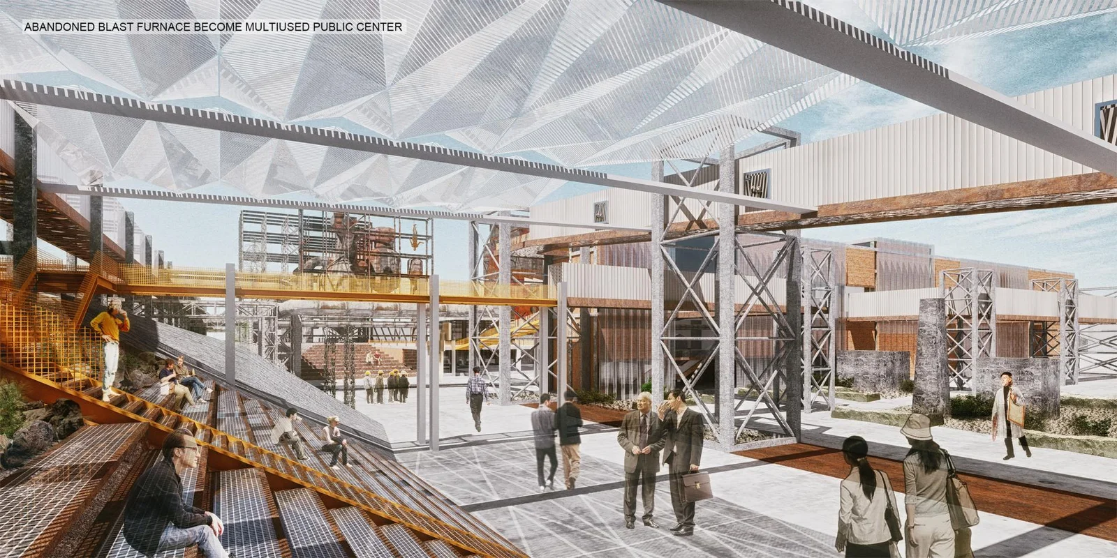 Crafting the Landscape in an Active Steel Plant | NY Architectural Design Awards