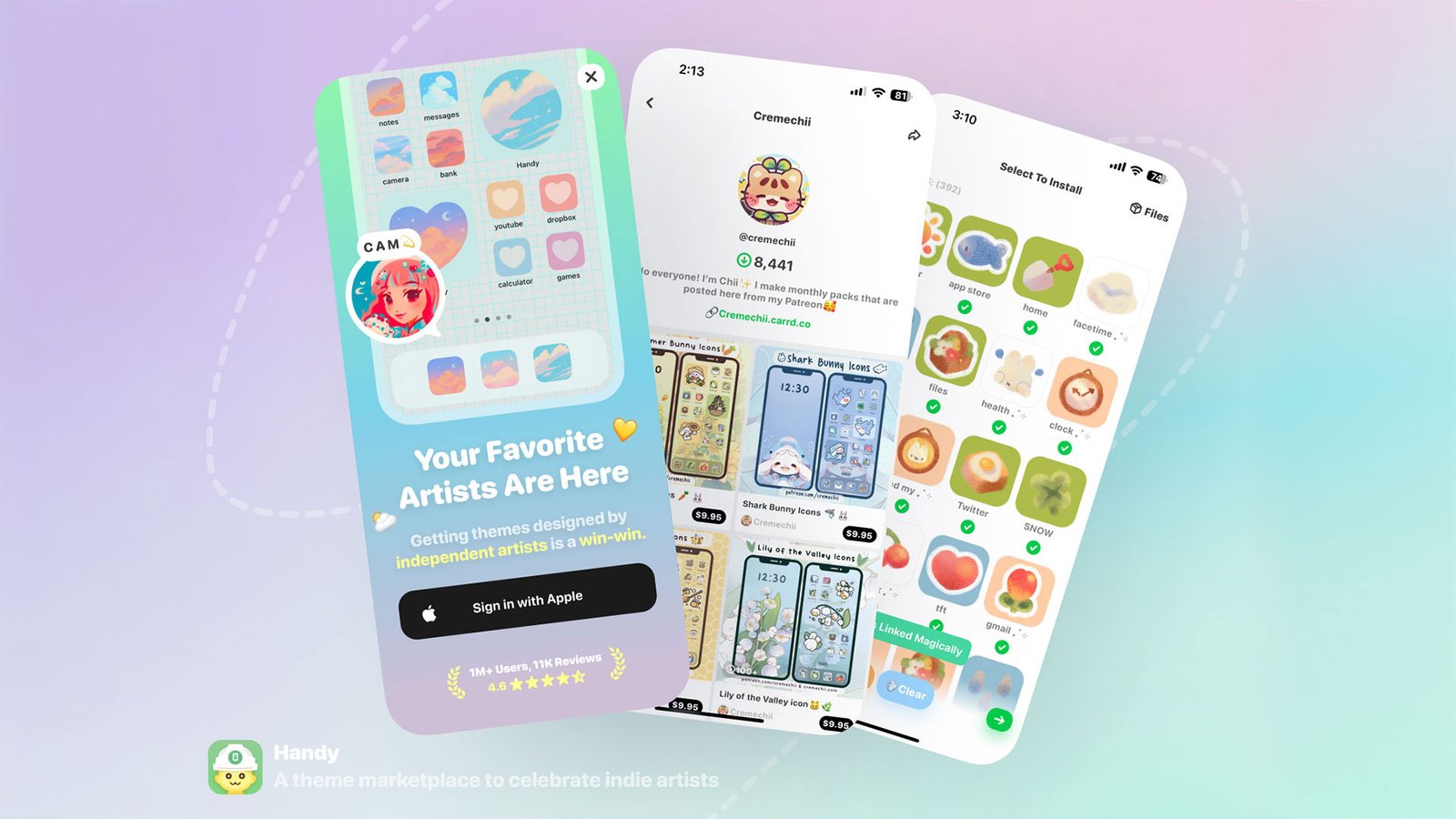 Handy: Marketplace of Personalization from Indie Artists | 2024