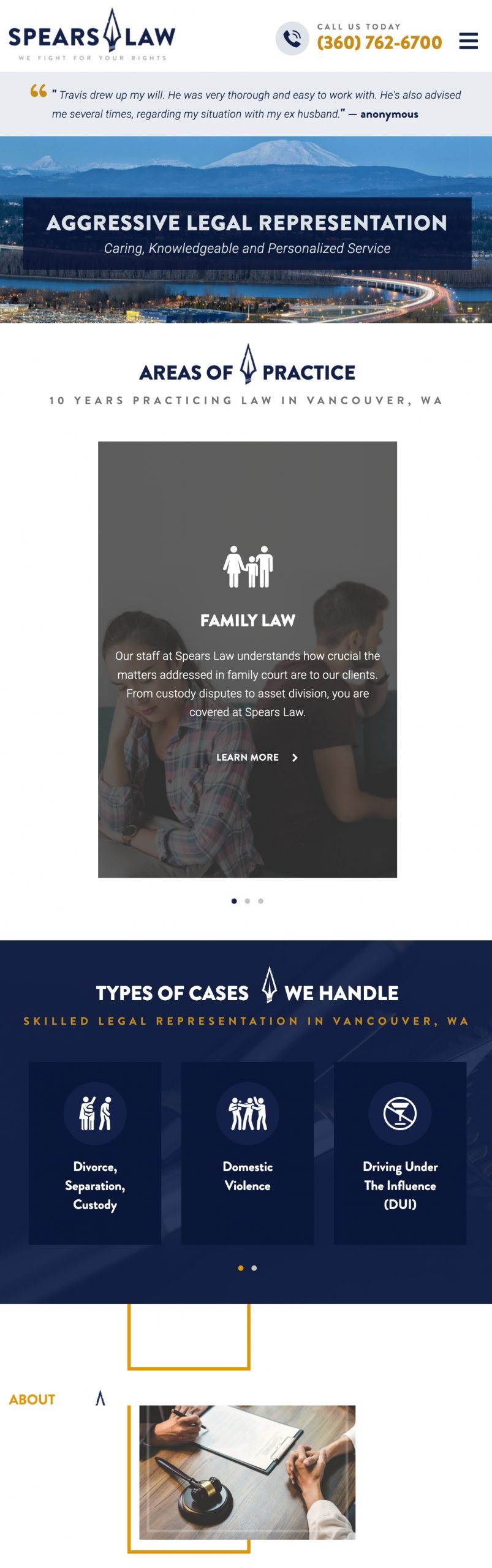 Spears Law Website | 2022