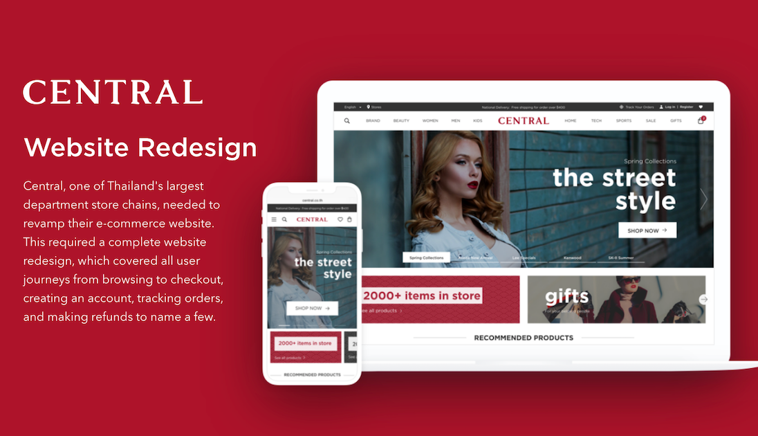 Central Department Store Website | 2021
