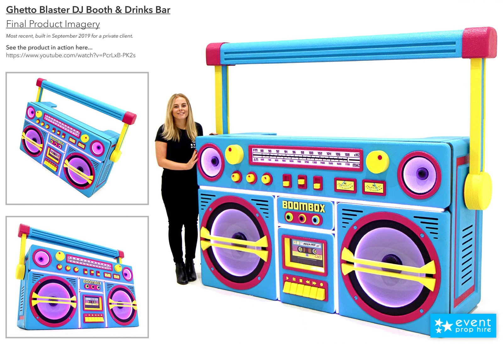 'Boombox' - Themed DJ Booth & Drinks Bar | 2019