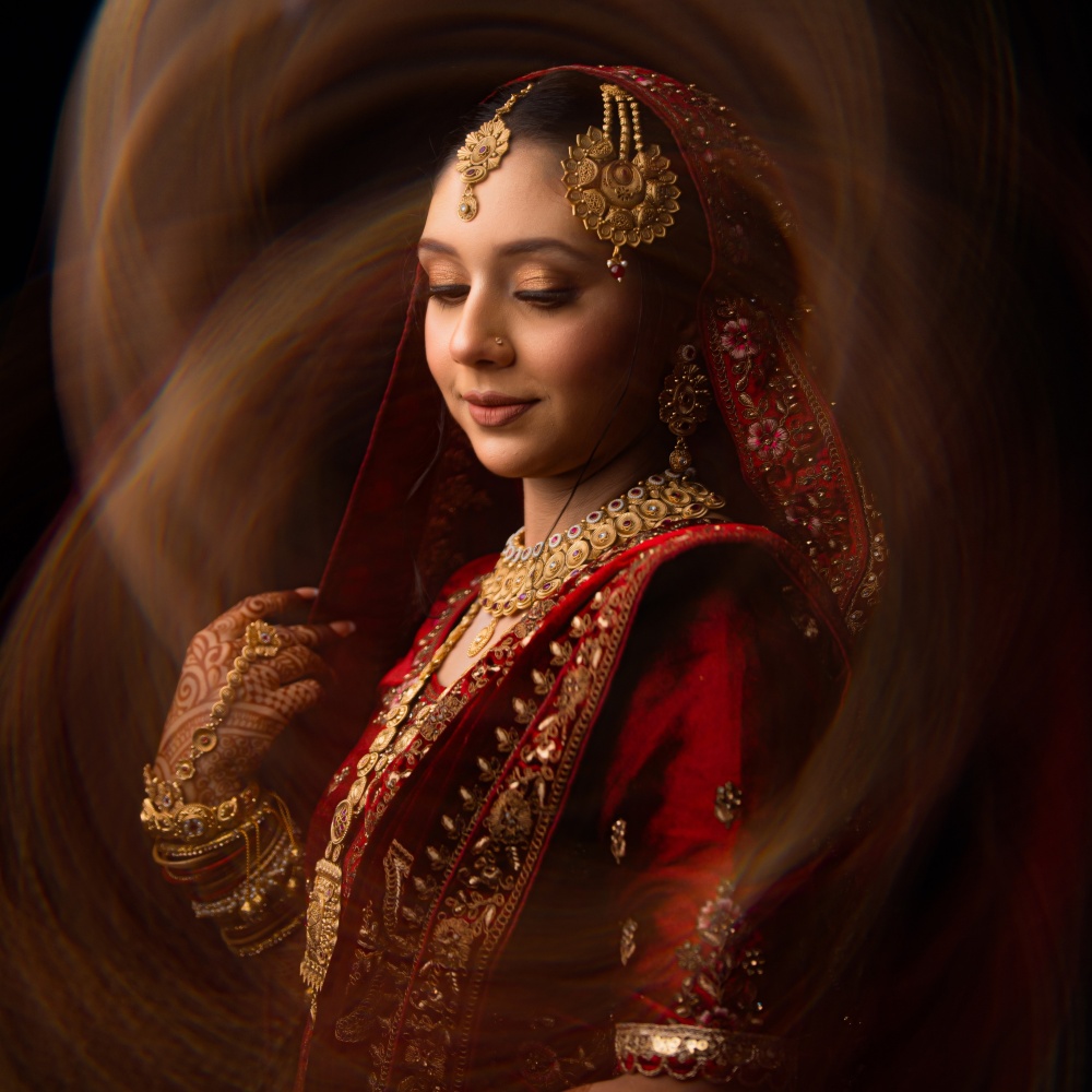Golden Whispers of Asian Bridal Serenity