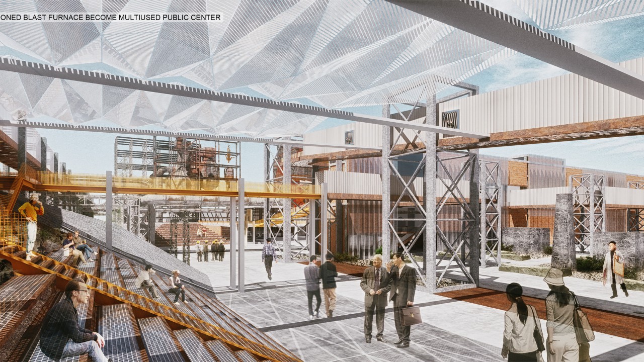 Crafting the Landscape in an Active Steel Plant